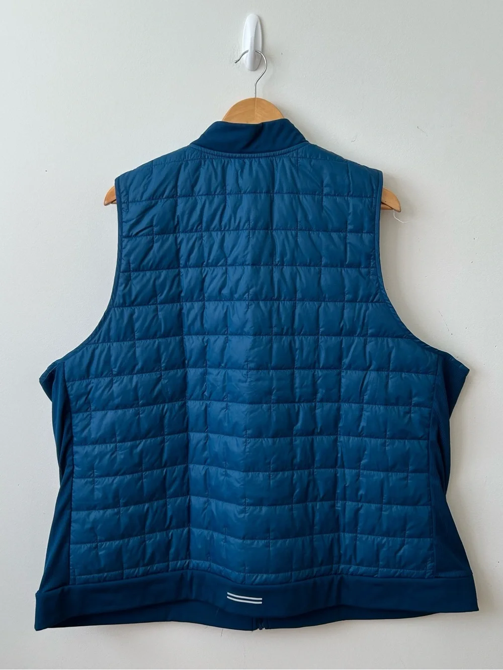 Nike Running Puffer Vest Women Size 3X Blue Therma-Fit Full Zip Lightweight